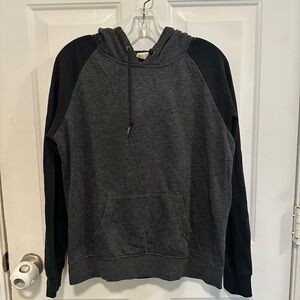 Zine Clothing Charcoal and Black Raglan Hoodie